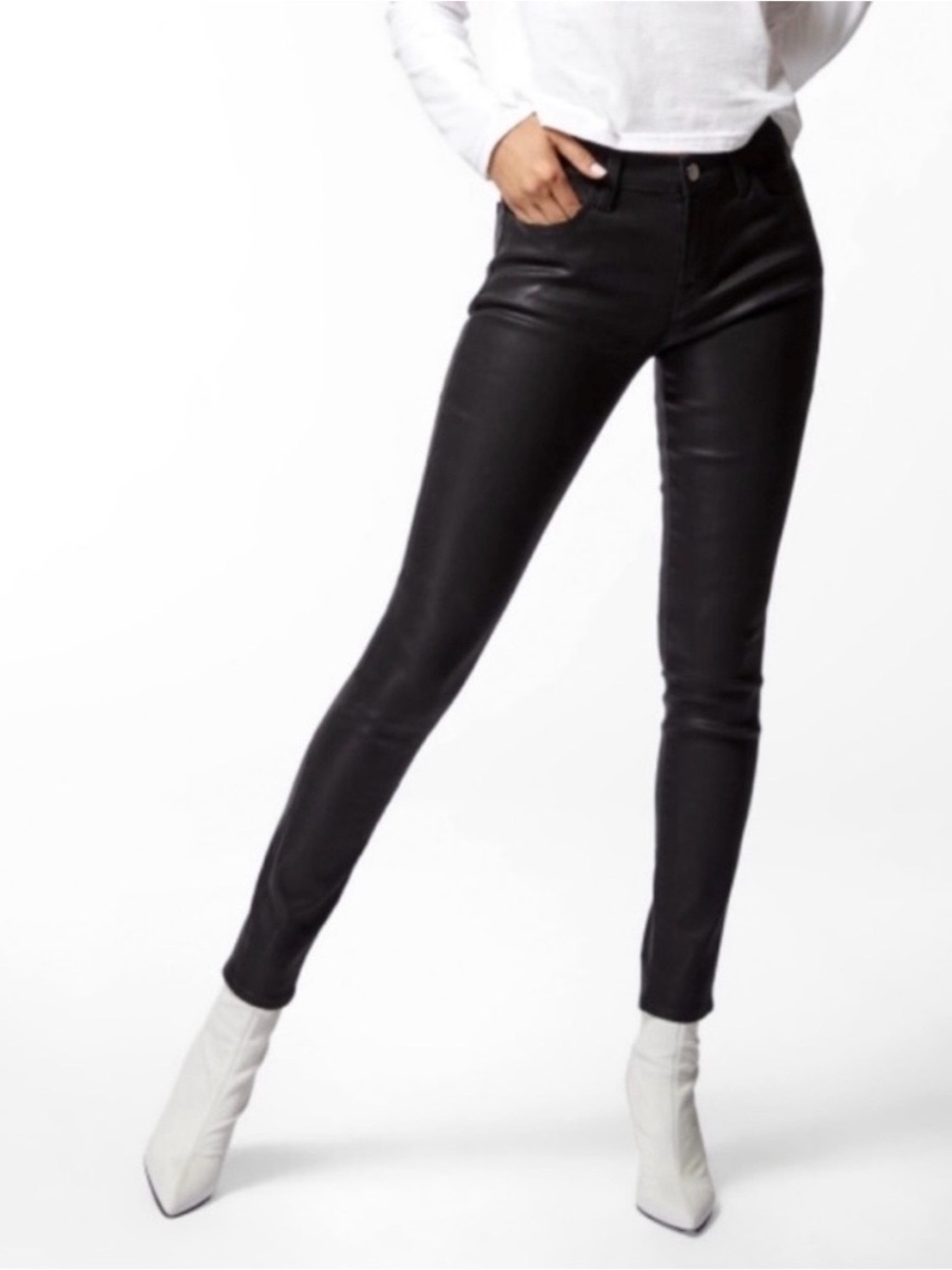 NWT! J Brand Black Coated Skinny Jeans